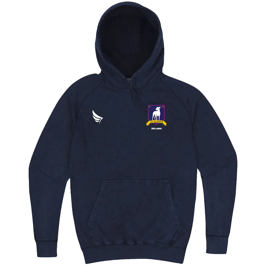 TED LASSO A.F.C. RICHMOND CREST VINTAGE NAVY HOODIE