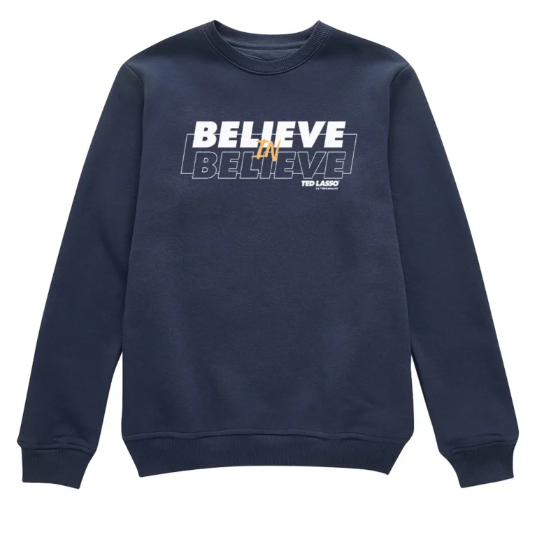 Ted Lasso Believe in Believe Fleece Crewneck Sweatshirt-Ted Lasso Jersey