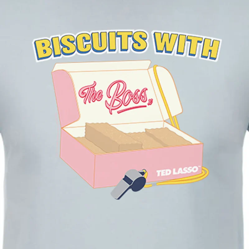 Ted Lasso Biscuits With The Boss Adult Short Sleeve T-Shirt logo