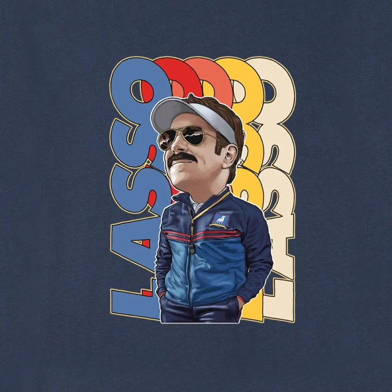 Ted Lasso Bobblehead Adult Short Sleeve T-Shirt Ted Lasso logo