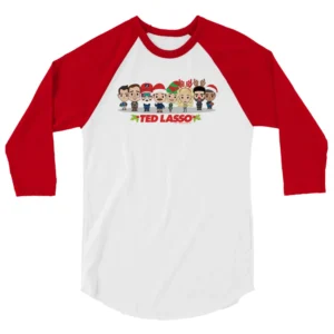 Ted Lasso Group Chibi Unisex 3 4 Sleeve Raglan Shirt